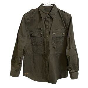 Ralph Lauren Safari/Military Inspired Army Green Women’s 67 Utility Shirt S NWT